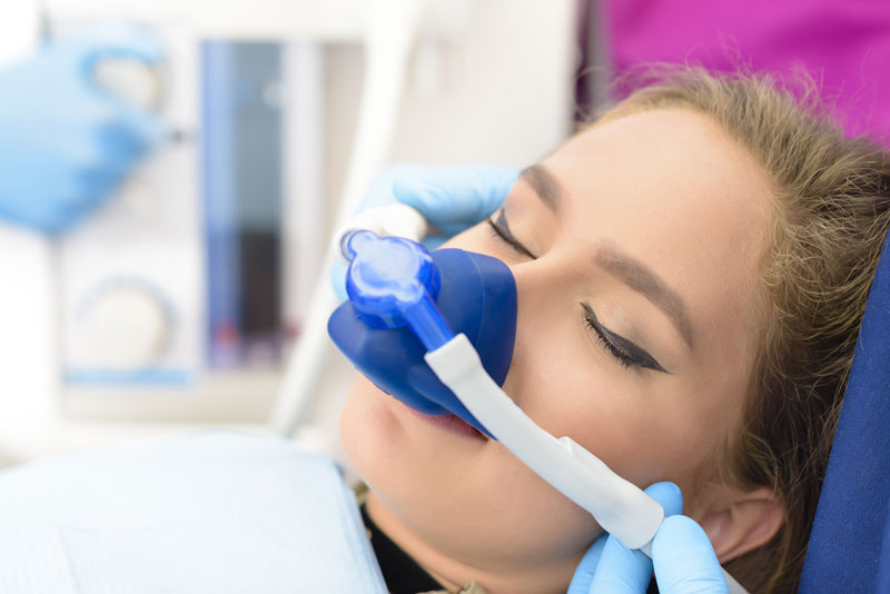 a dental patient receiving sedation dentistry